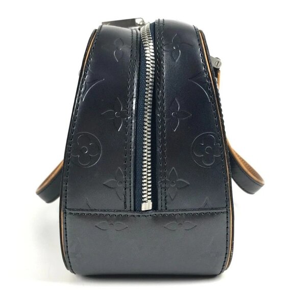 LOUIS VUITTON M55175 Monogram mat Shelton Hand Bag Monogram matte leather Navy - Picture 7 of 15